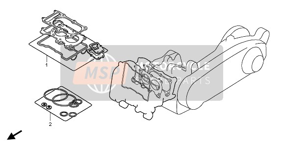 Honda FJS400D 2010 EOP-1 Kit de juntas A para un 2010 Honda FJS400D